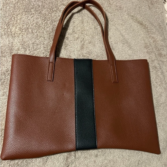 Vince Camuto Brown and Black Tote Bag - Picture 1 of 3